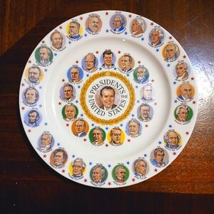 Presidents of the United States Commemorative Glass Plate